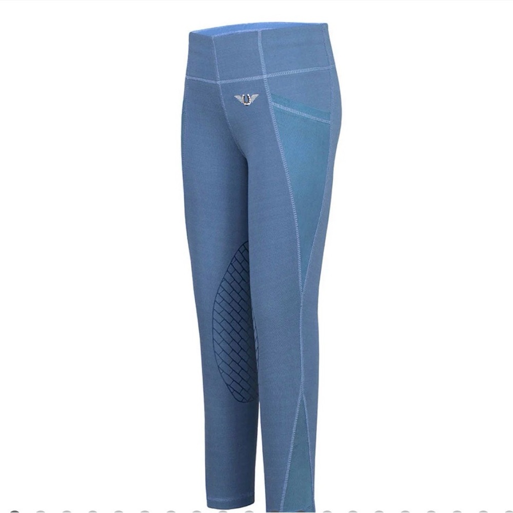 TuffRider Children’s Minerva EquiCool Tights Blue